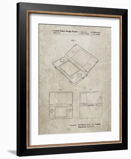 PP346-Sandstone Nintendo DS Patent Poster-Cole Borders-Framed Giclee Print