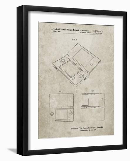 PP346-Sandstone Nintendo DS Patent Poster-Cole Borders-Framed Giclee Print