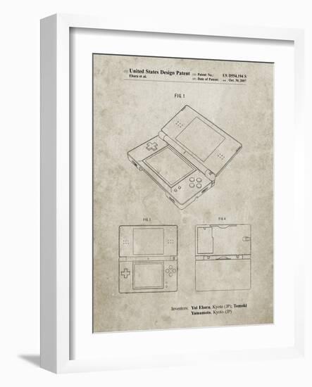 PP346-Sandstone Nintendo DS Patent Poster-Cole Borders-Framed Giclee Print