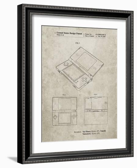 PP346-Sandstone Nintendo DS Patent Poster-Cole Borders-Framed Giclee Print