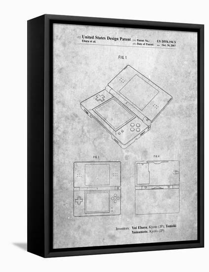 PP346-Slate Nintendo DS Patent Poster-Cole Borders-Framed Premier Image Canvas