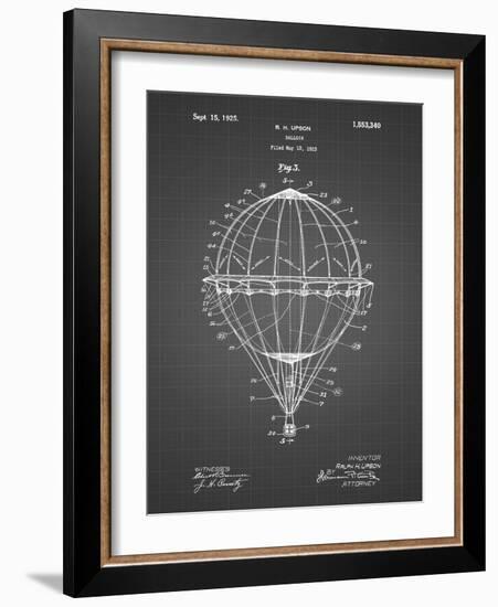 PP36 Black Grid-Borders Cole-Framed Giclee Print