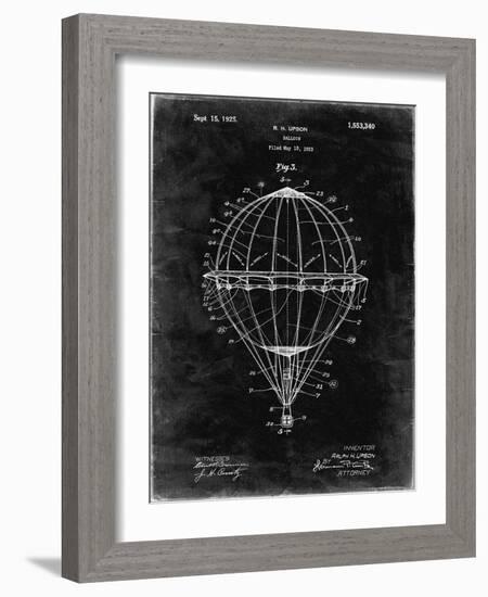 PP36 Black Grunge-Borders Cole-Framed Giclee Print