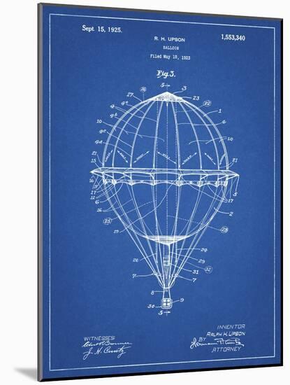 PP36 Blueprint-Borders Cole-Mounted Giclee Print
