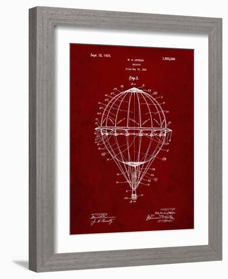 PP36 Burgundy-Borders Cole-Framed Giclee Print