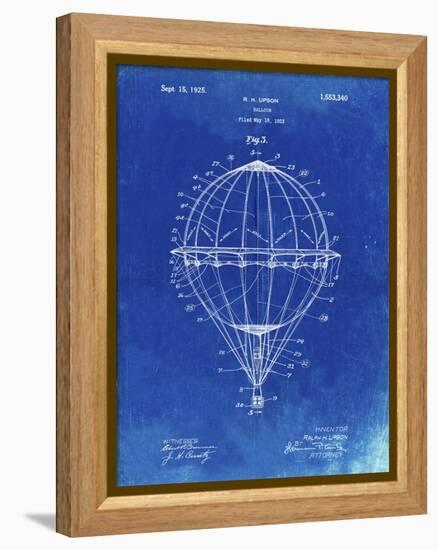 PP36 Faded Blueprint-Borders Cole-Framed Premier Image Canvas