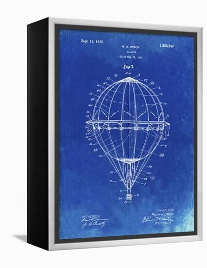 PP36 Faded Blueprint-Borders Cole-Framed Premier Image Canvas