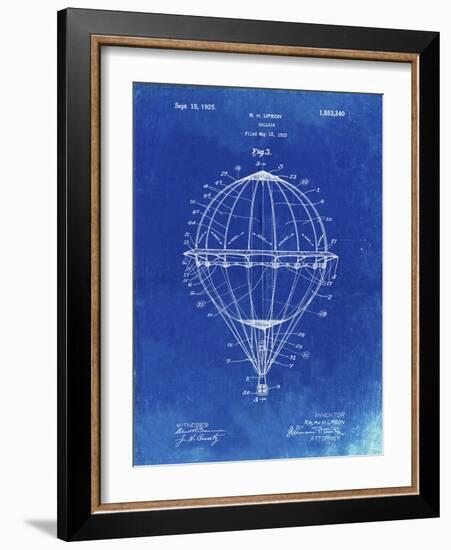 PP36 Faded Blueprint-Borders Cole-Framed Giclee Print