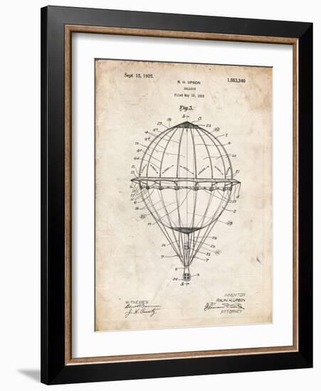 PP36 Vintage Parchment-Borders Cole-Framed Giclee Print