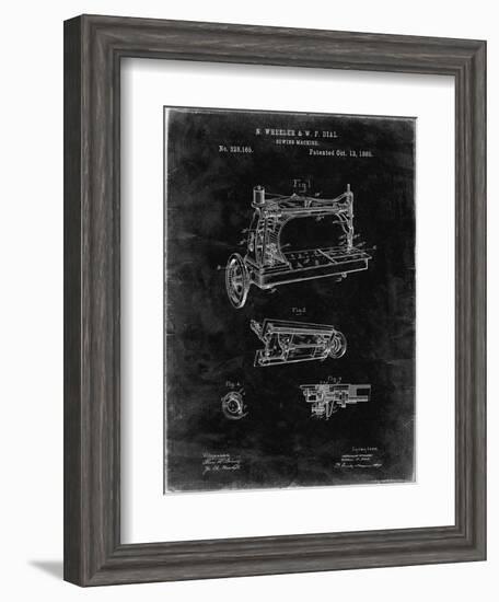 PP37 Black Grunge-Borders Cole-Framed Giclee Print