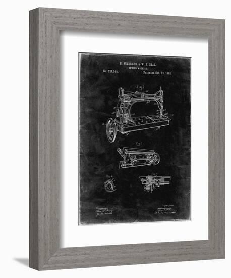 PP37 Black Grunge-Borders Cole-Framed Giclee Print