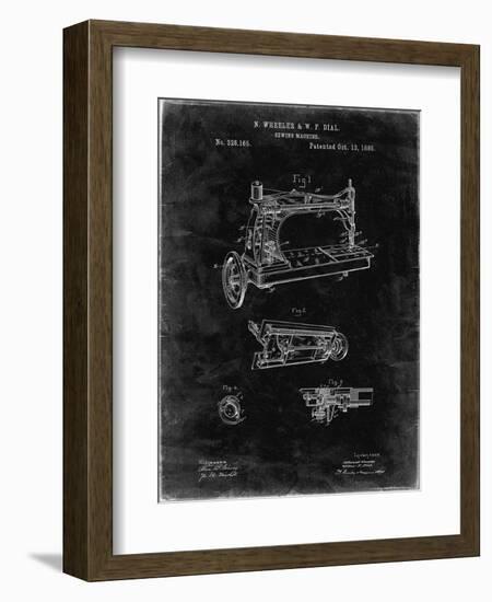 PP37 Black Grunge-Borders Cole-Framed Giclee Print