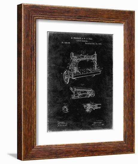 PP37 Black Grunge-Borders Cole-Framed Giclee Print