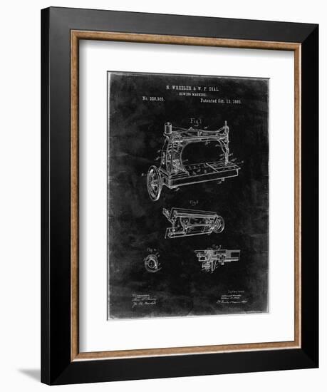 PP37 Black Grunge-Borders Cole-Framed Giclee Print