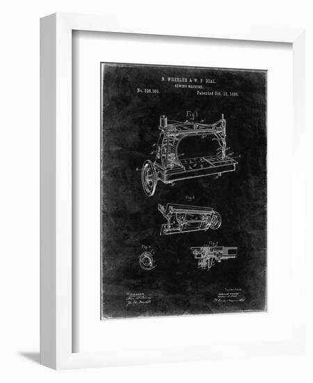 PP37 Black Grunge-Borders Cole-Framed Giclee Print