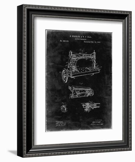 PP37 Black Grunge-Borders Cole-Framed Giclee Print