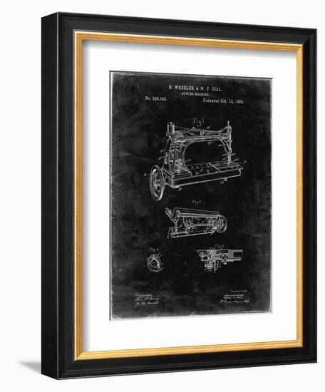 PP37 Black Grunge-Borders Cole-Framed Giclee Print