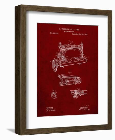 PP37 Burgundy-Borders Cole-Framed Giclee Print