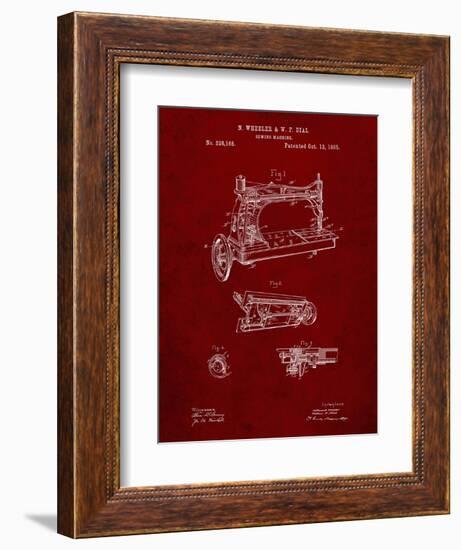 PP37 Burgundy-Borders Cole-Framed Giclee Print