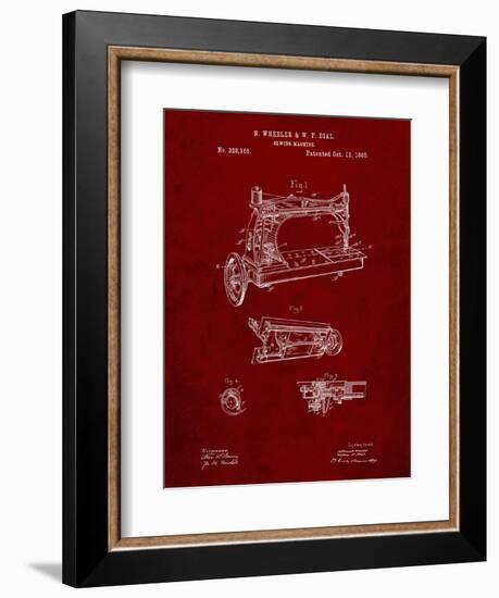 PP37 Burgundy-Borders Cole-Framed Giclee Print