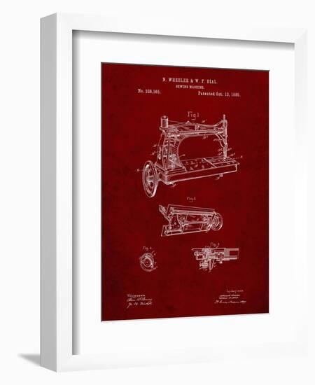 PP37 Burgundy-Borders Cole-Framed Giclee Print