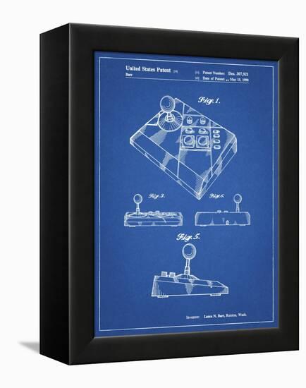 PP374-Blueprint Nintendo Joystick Patent Poster-Cole Borders-Framed Premier Image Canvas