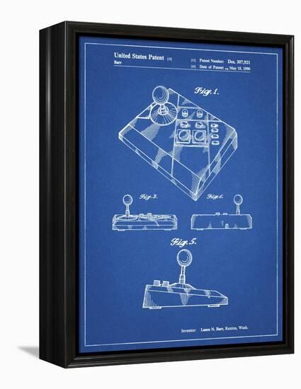 PP374-Blueprint Nintendo Joystick Patent Poster-Cole Borders-Framed Premier Image Canvas