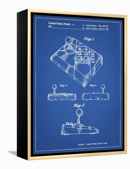PP374-Blueprint Nintendo Joystick Patent Poster-Cole Borders-Framed Premier Image Canvas