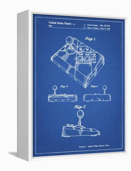 PP374-Blueprint Nintendo Joystick Patent Poster-Cole Borders-Framed Premier Image Canvas