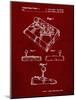 PP374-Burgundy Nintendo Joystick Patent Poster-Cole Borders-Mounted Giclee Print