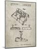 PP374-Sandstone Nintendo Joystick Patent Poster-Cole Borders-Mounted Giclee Print
