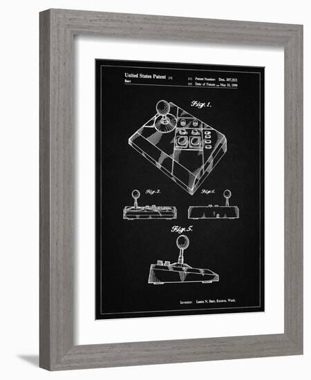 PP374-Vintage Black Nintendo Joystick Patent Poster-Cole Borders-Framed Giclee Print