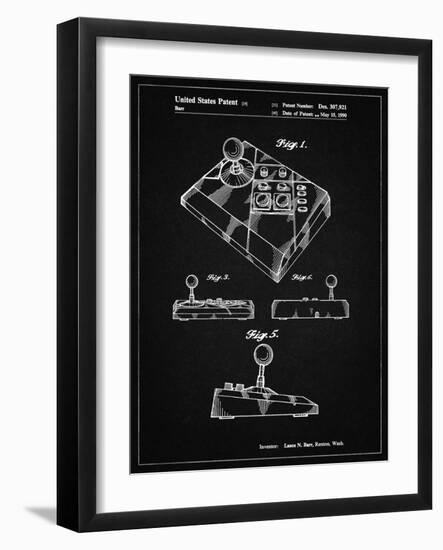 PP374-Vintage Black Nintendo Joystick Patent Poster-Cole Borders-Framed Giclee Print