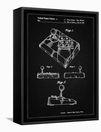 PP374-Vintage Black Nintendo Joystick Patent Poster-Cole Borders-Framed Premier Image Canvas