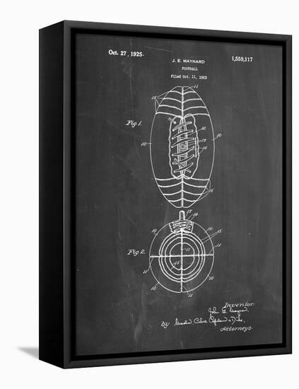 PP379-Chalkboard Football Game Ball 1925 Patent Poster-Cole Borders-Framed Premier Image Canvas