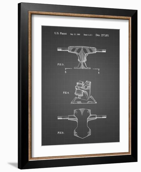 PP385-Black Grid Skateboard Trucks Patent Poster-Cole Borders-Framed Giclee Print