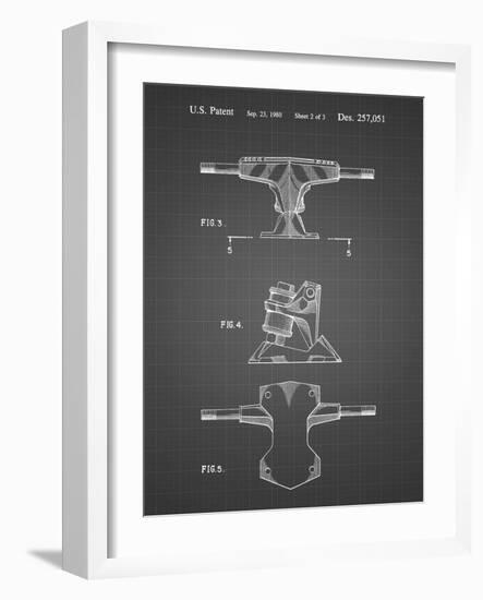 PP385-Black Grid Skateboard Trucks Patent Poster-Cole Borders-Framed Giclee Print