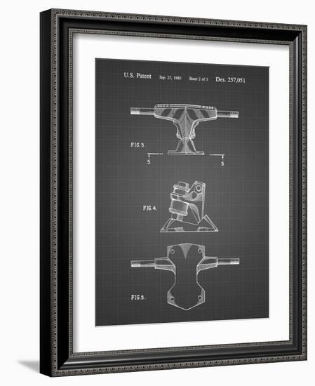 PP385-Black Grid Skateboard Trucks Patent Poster-Cole Borders-Framed Giclee Print