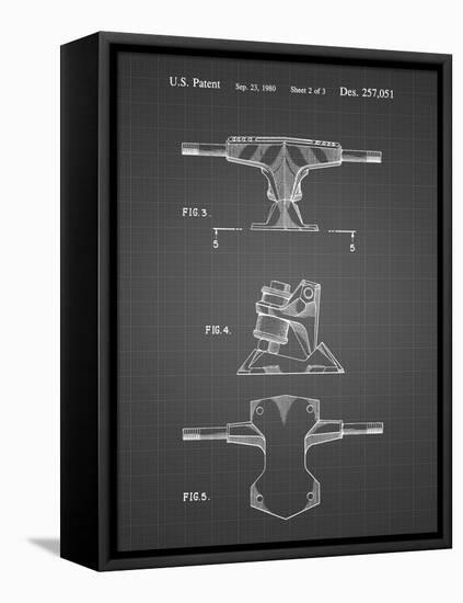 PP385-Black Grid Skateboard Trucks Patent Poster-Cole Borders-Framed Premier Image Canvas