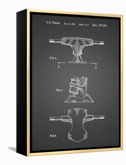 PP385-Black Grid Skateboard Trucks Patent Poster-Cole Borders-Framed Premier Image Canvas