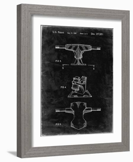 PP385-Black Grunge Skateboard Trucks Patent Poster-Cole Borders-Framed Giclee Print