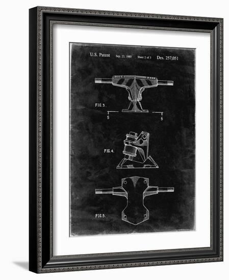 PP385-Black Grunge Skateboard Trucks Patent Poster-Cole Borders-Framed Giclee Print