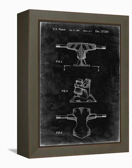 PP385-Black Grunge Skateboard Trucks Patent Poster-Cole Borders-Framed Premier Image Canvas