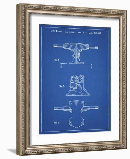 PP385-Blueprint Skateboard Trucks Patent Poster-Cole Borders-Framed Giclee Print