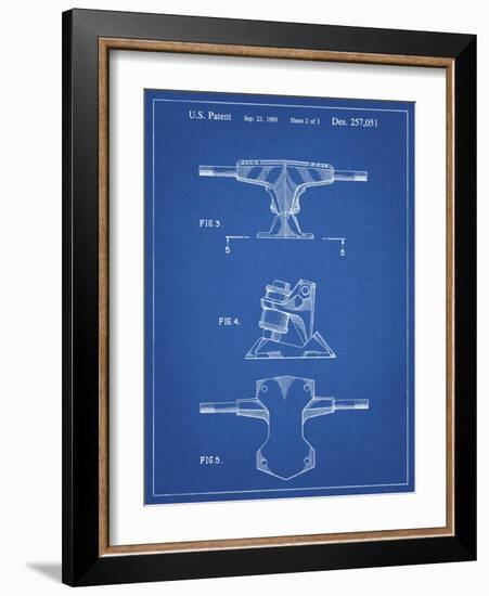 PP385-Blueprint Skateboard Trucks Patent Poster-Cole Borders-Framed Giclee Print