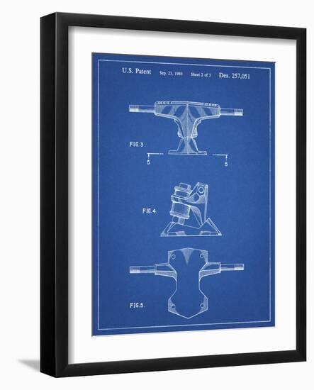 PP385-Blueprint Skateboard Trucks Patent Poster-Cole Borders-Framed Giclee Print
