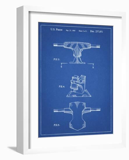 PP385-Blueprint Skateboard Trucks Patent Poster-Cole Borders-Framed Giclee Print