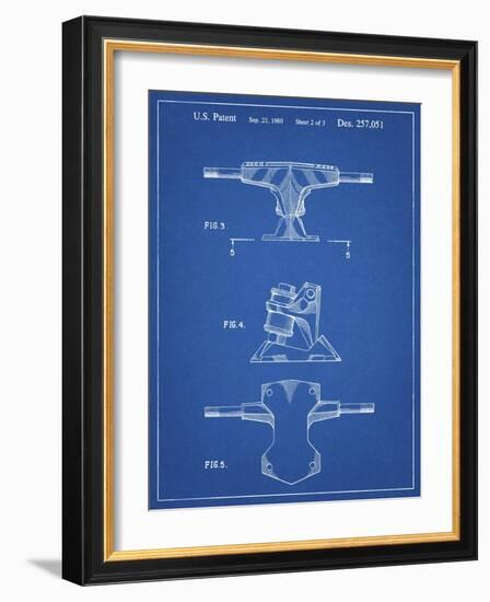 PP385-Blueprint Skateboard Trucks Patent Poster-Cole Borders-Framed Giclee Print