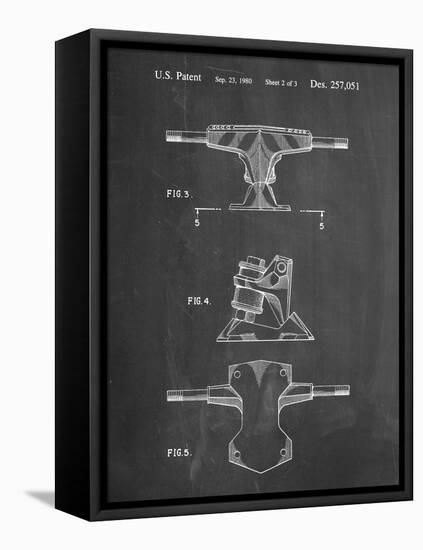 PP385-Chalkboard Skateboard Trucks Patent Poster-Cole Borders-Framed Premier Image Canvas