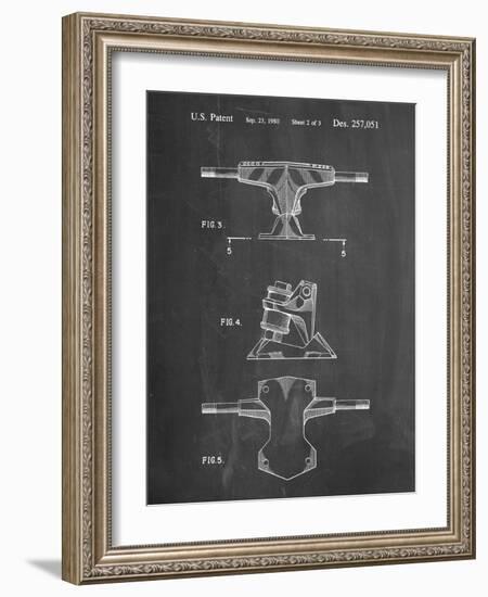 PP385-Chalkboard Skateboard Trucks Patent Poster-Cole Borders-Framed Giclee Print